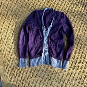 Cashmere Cashmere Layered Look Button-Up Cardigan Sweater Womens Fits Like Small